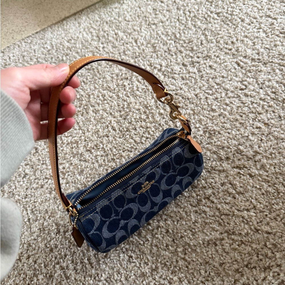 Coach Blue Monogram Wristlet - Picture 7 of 7
